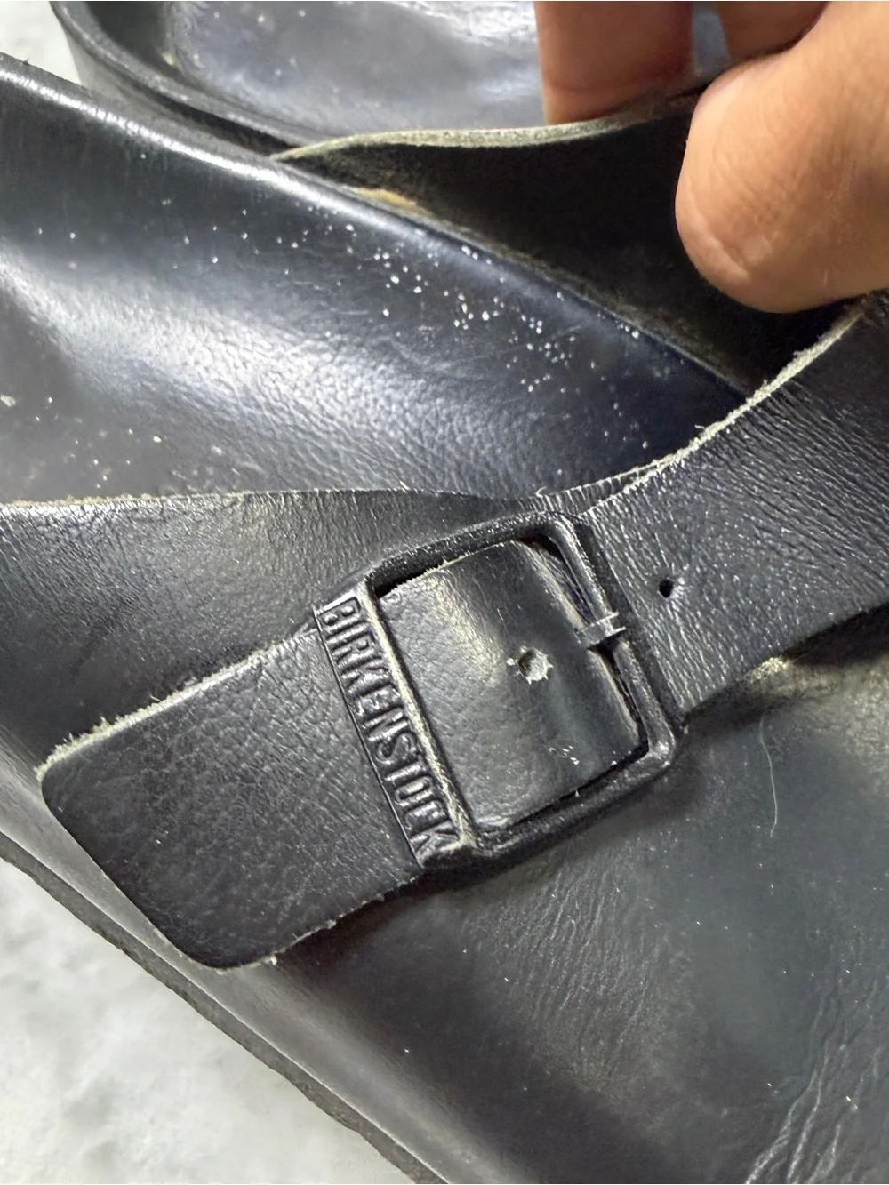 Birkenstock Zurich Black Leather Slides Sandals Men's US 10 43 RARE